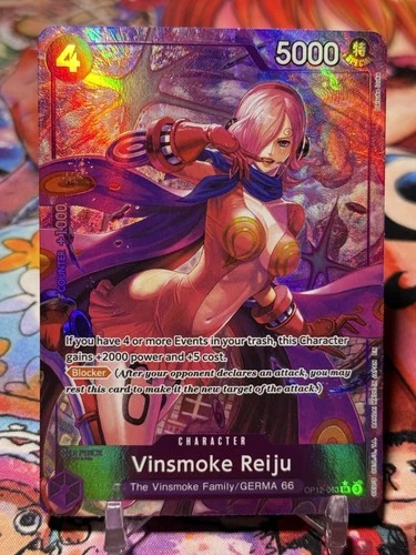 VINSMOKE REIJU - One Piece OP12-063 - AA Alt Art Super Rare SR - Legacy Master