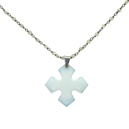 Baccarat Kreuz Motiv Halskette Anhänger Halsreif SV925 Silber weiß #312 - Bild 2 von 10