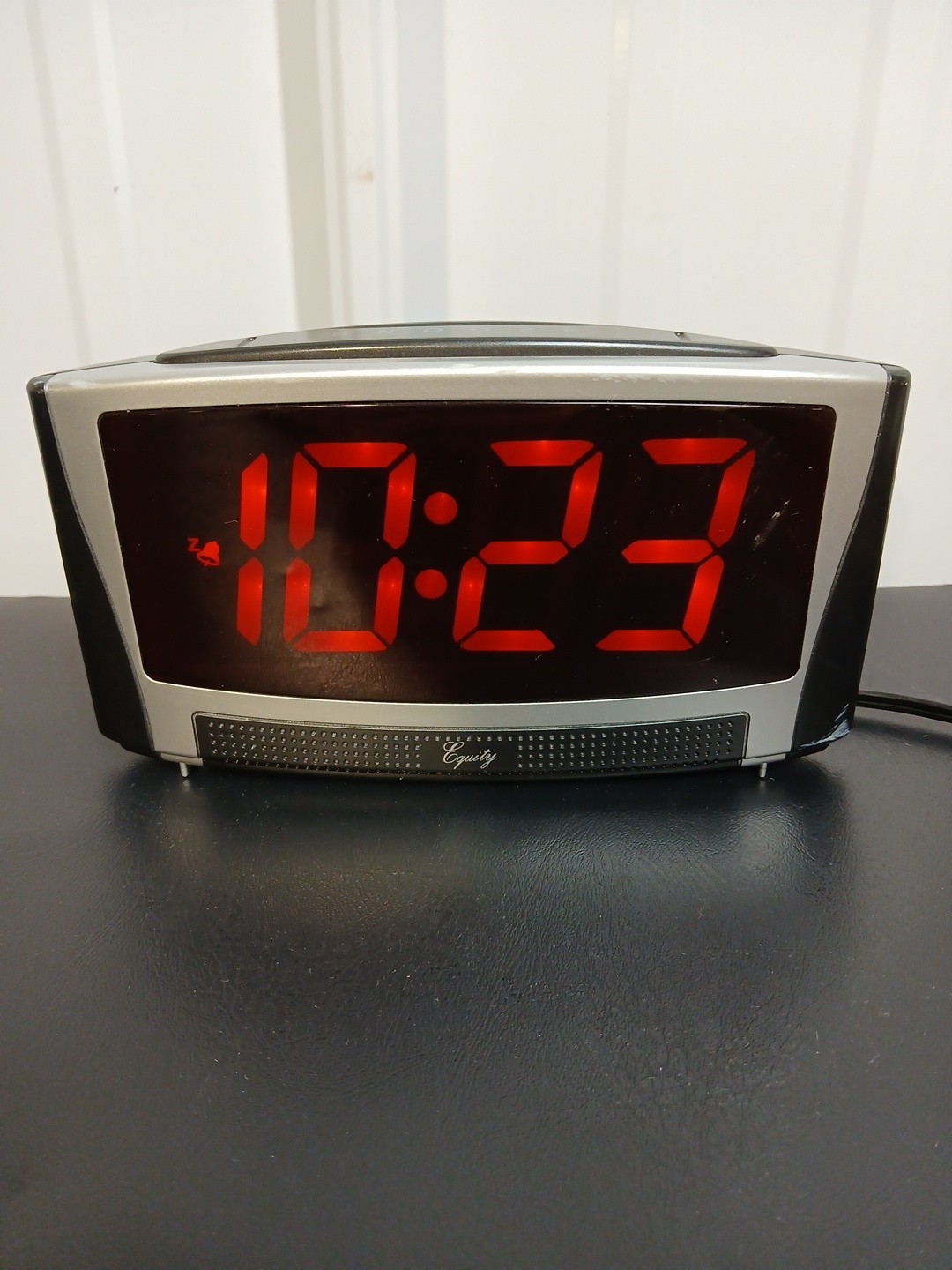 Equity Red LED Electric Alarm Clock Jumbo 2 inch Digits Model 30037 Tested