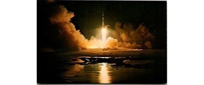 Apollo 17 Launch - 12/7/72 - TWA Postcard Kennedy Space Center 1972 - Rocket