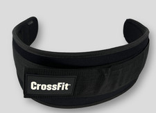 CrossFit Black Weight Lifting Belt Gym Back Support L Brand New