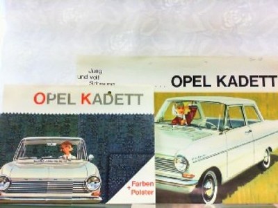 Jung und voll Schwung .....Opel Kadett. Als Beilage - Broschure für Farben und P
