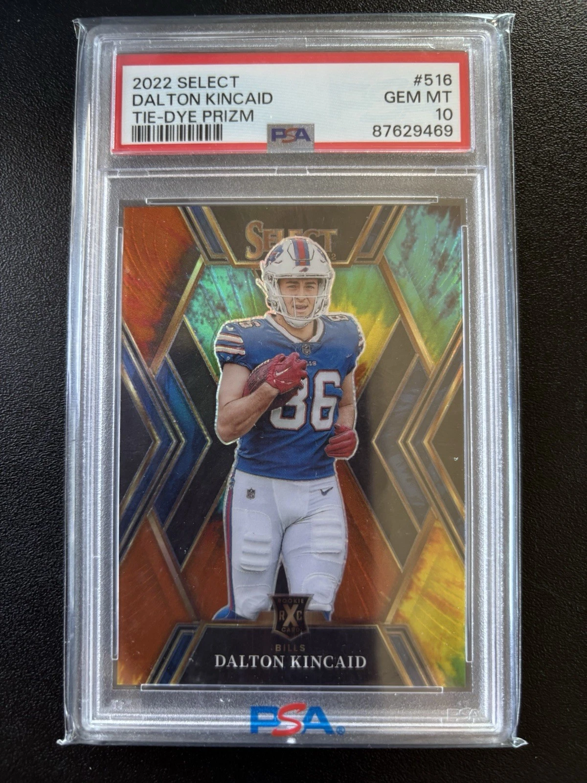 2022 Panini Select - 2023 XRC Dalton Kincaid #516 Tie-Dye Prizm #24/25 (RC)