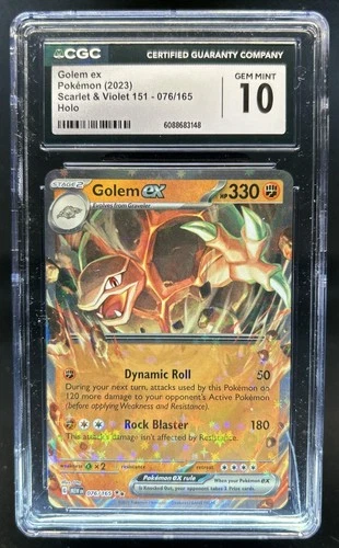 2023 Pokemon SV 151 Golem ex Holo #076/165 CGC 10