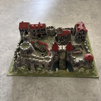 Hausser Elastolin Ritterburg Burganlage für 4 cm Figuren mit Zugbrücke