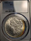 1883-O Morgan Silver Dollar PCGS MS64 Rainbow Rim Toning!! Bold Rainbow!!