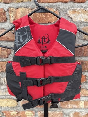 Full Throttle Youth/Child Life Vest - 30-50lbs - USCG Type III PFD - Red
