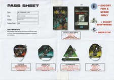 Papa Roach Tour 2025 - Pass Sheet + Setlist Düsseldorf/115