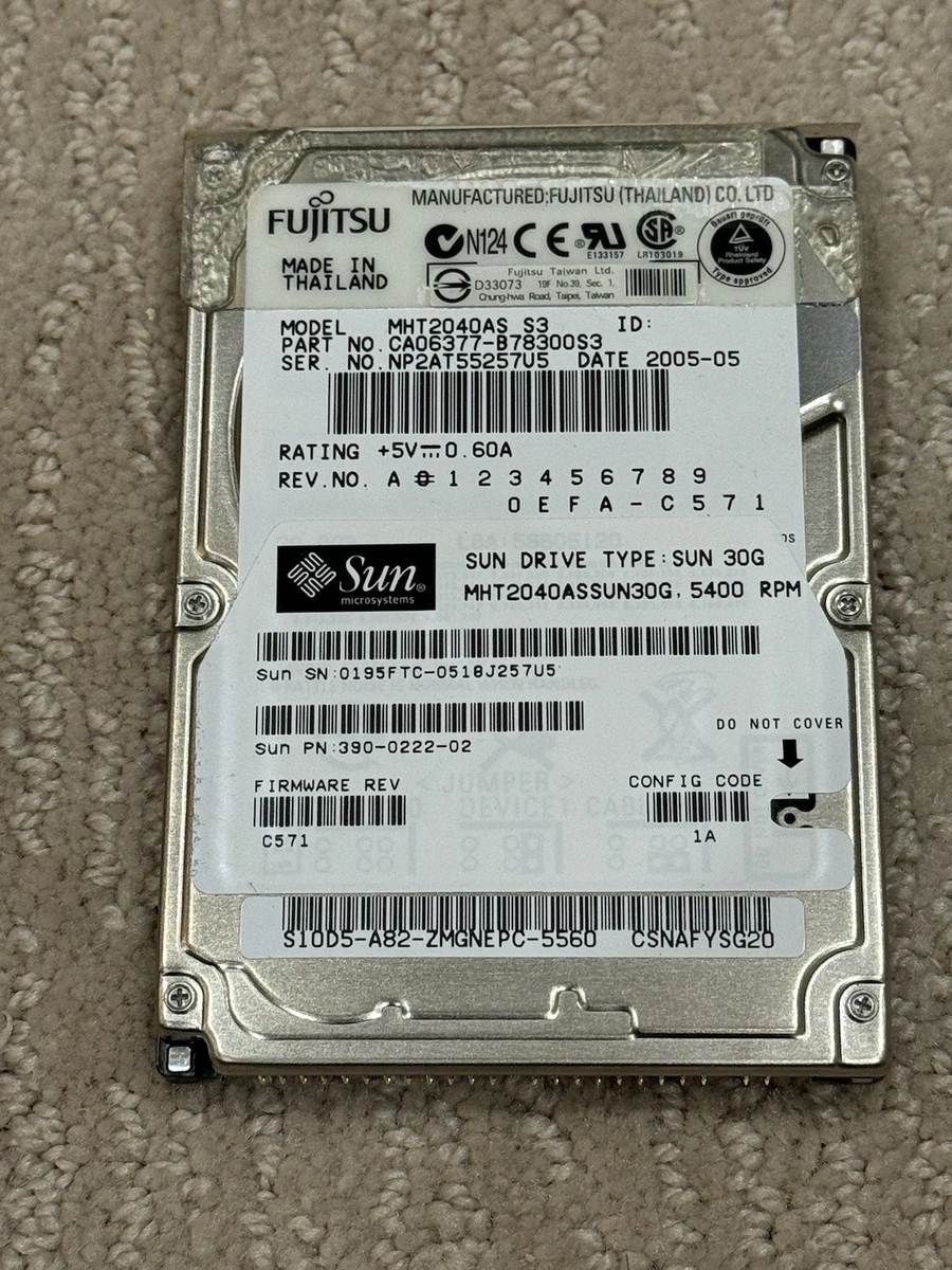 DMA/ATA-100 (Ultra) 2.5 in Form Factor Internal Hard Disk Drives
