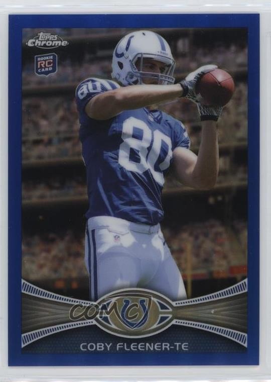 Coby Fleener Topps Chrome #209 Blue Refractor