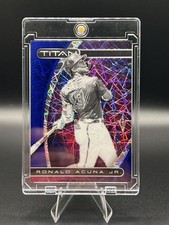 2021 Panini Chronicles - Titan Ronald Acuña Jr. #2 Blue Velocity Prizm