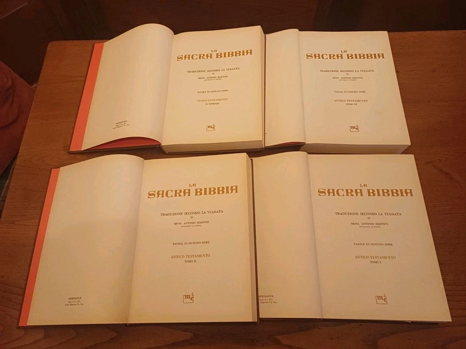 La Sacra Bibbia - Antonio Martini,Tavole di Gustavo Dorè 4Vol. 1774Pag. Anno1980 - Immagine 3 di 3