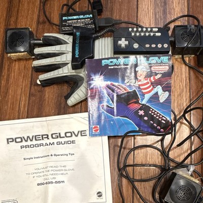 Mattel Power Glove Nintendo NES Motion Control Wired Controller w/ Program Guide