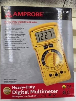 Open Box FLUKE AMPROBE HD110C 1500V digital multimeter W/ instructions