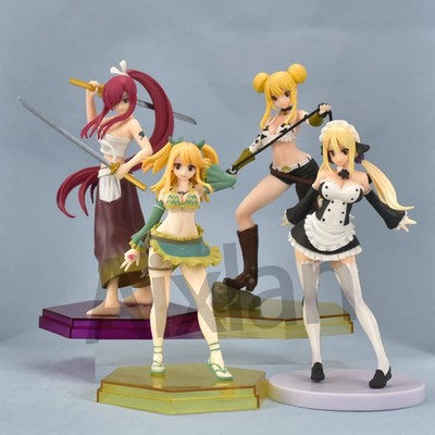 16CM Fairy Tail Lucy Heartfilia Erza Scarlet Anime PVC Action Figure Collectible