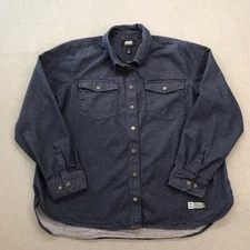 AKHG Alaskan Hardgear Shirt Mens XL Blue Snap Front Denim Duluth Trading Co