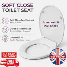2026 NEW LUXURY BATHROOM SLOW SOFT CLOSE WHITE TOILET SEAT SEATS WC HEAVY DUTY