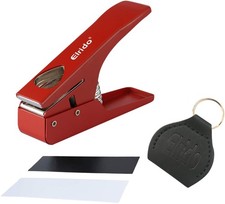 Elrido Guitar Pick Punch DIY Picks Maker Set Small, Deep red with bag