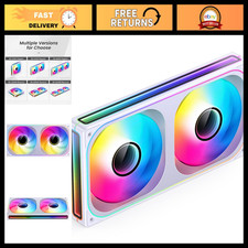 Silent PC Case Fan with 4-Sides Infinity Mirror, 2x120mm ARGB, PWM, 2400RPM