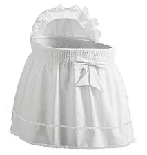 Precious Bassinet Liner/Skirt & Hood, 17" L x 31" W 17x31 White