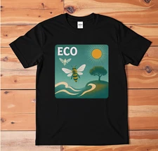 Eco Bee Graphic T-Shirt – Nature Sustainable Green Earth Save the Planet Tee