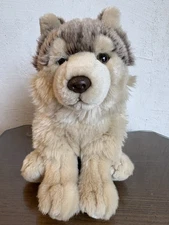 RARE GANZ WEBKINZ Signature Timber Wolf Husky Plush Stuffed Animal WKS1008 AB