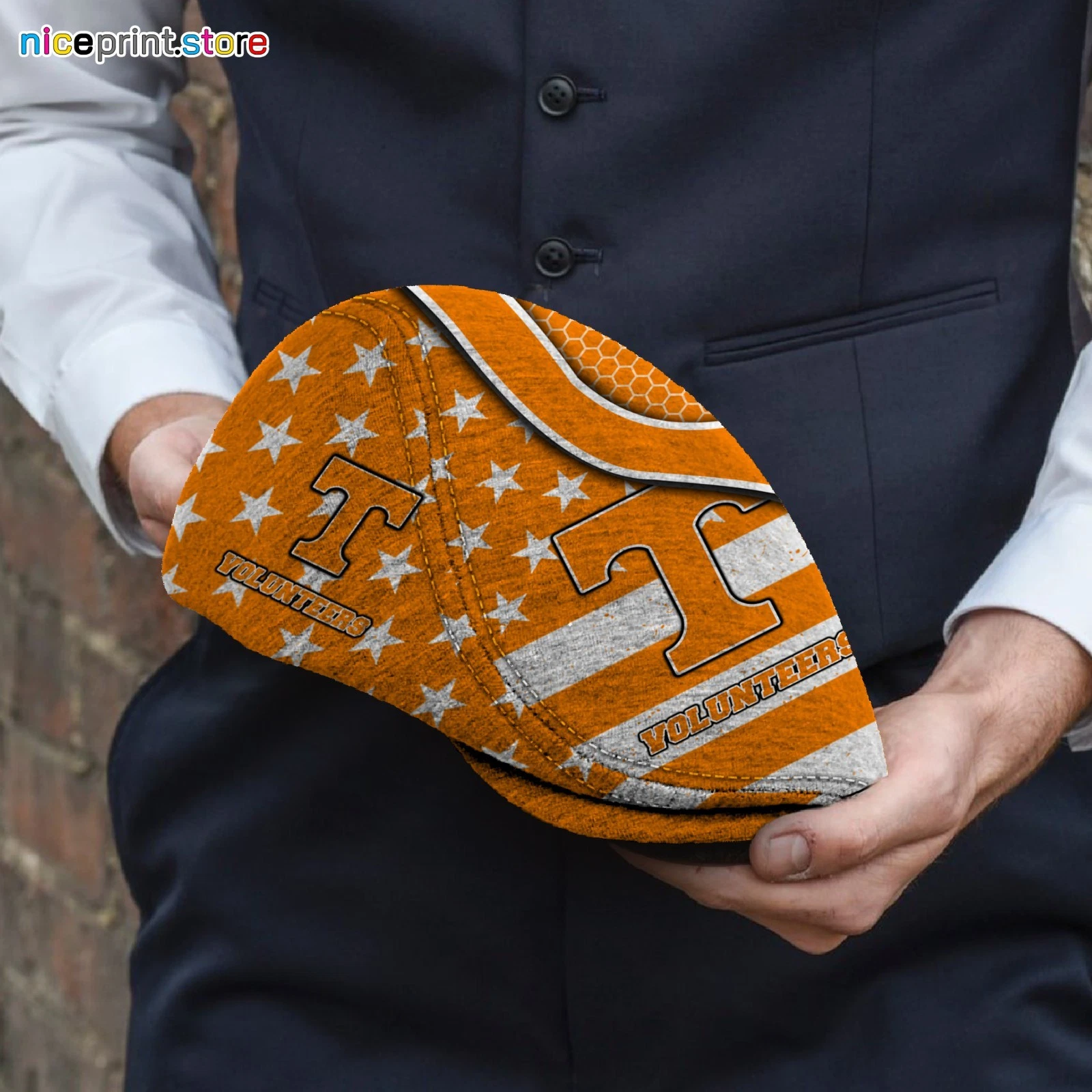 Tennessee Team Volunteers Jeff Cap Driving Cap Flat Cap NCAA Cap For Men