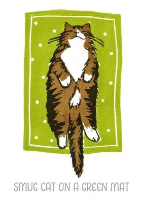 Jo Cox Poster: Smug Cat on a Green Mat - 9781912050628