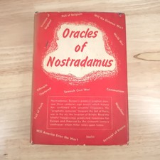Oracles of Nostradamus Chas A Ward 1940 1st Ed 1st Print HC DJ Scribner Occult
