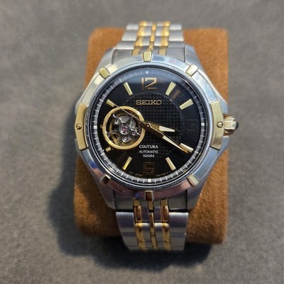 Seiko Coutura Automatic ''Open Heart'' Two-Tone Black Dial (4R38-00B0) - Sapphire