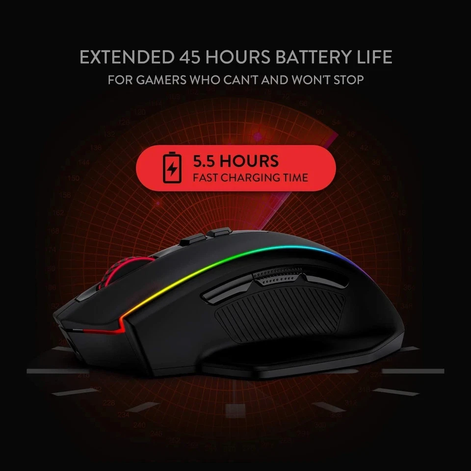 Redragon M913 Impact Elite Wireless Gaming 16000 DPI Wired/Wireless RGB Mouse - Image 4 of 4
