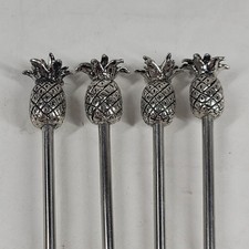 Pineapple Cocktail Stirrers Swizzle Sticks Williams-Sonoma Tiki Beach Hawaii