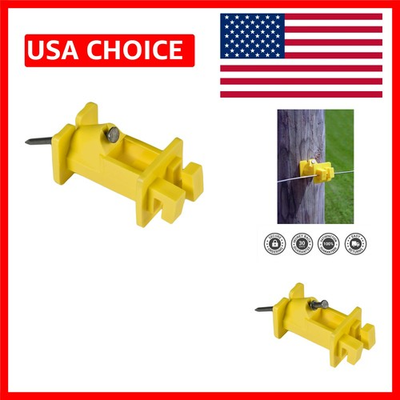 #ad Durable 2.5quot; Yellow Slant Nail Insulators for High Tensile Electric Fences $15.99