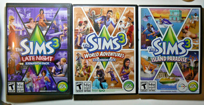 The Sims 3 Expansion Pack Bundle - Late Night, World Adventures, Island Paradise