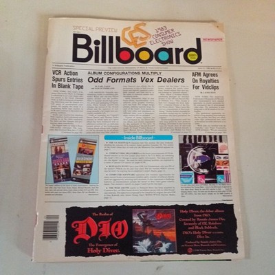 Billboard Magazin Zeitschrift Junil 1983