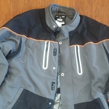 RefrigiWear 8140R Gray Black Orange Nylon Work Jacket for Mechanic Construction