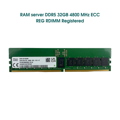 SK HYNIX 32GB DDR5 4800MHz Server Ram ECC PC5 2Rx8 HMCG88MEBRA174N AA