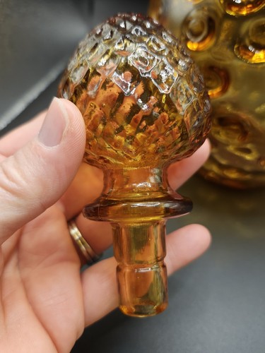VTG Amber Fenton Decanter With Stopper - Picture 5 of 8