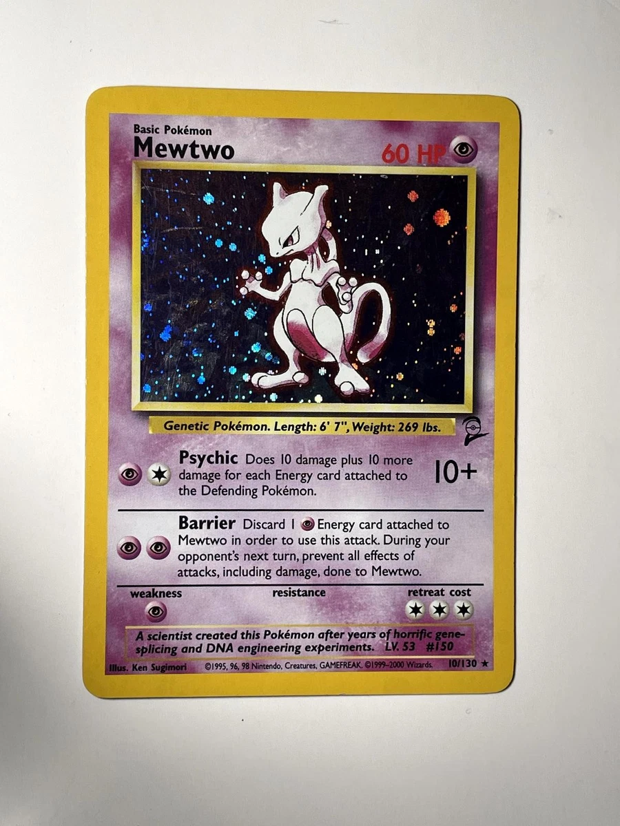 mewtwo pokemon card base set - (10) - 2 clear acrylic holder that perfectly accentuates the stunning visual design and character artwork Mewtwo 10/102 French Pokemon Base