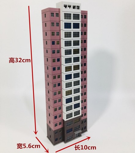 N Scale Outland Building Model Railroad House High-rise Residence Display Model - Picture 4 of 14