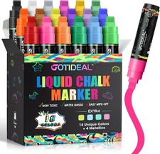 GOTIDEAL Window Markers for Glass Washable,Jumbo Chalk 1 Count Pack of 18 