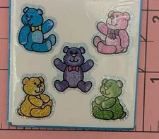 Vintage Stickers Teddy Bears Dazzle Stickers Carson Dellosa 1 Module