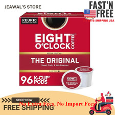 Eight O'Clock Coffee The Original Medium Roast Coffee K-Cup Pods, 96 Count, NEW