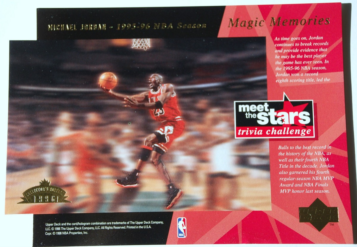 ＠NBA ジョーダン コメモラティブカード (UPPER DECK 1996) 1996 Upper Deck Jordan Collection Basketball Card Set - VCP