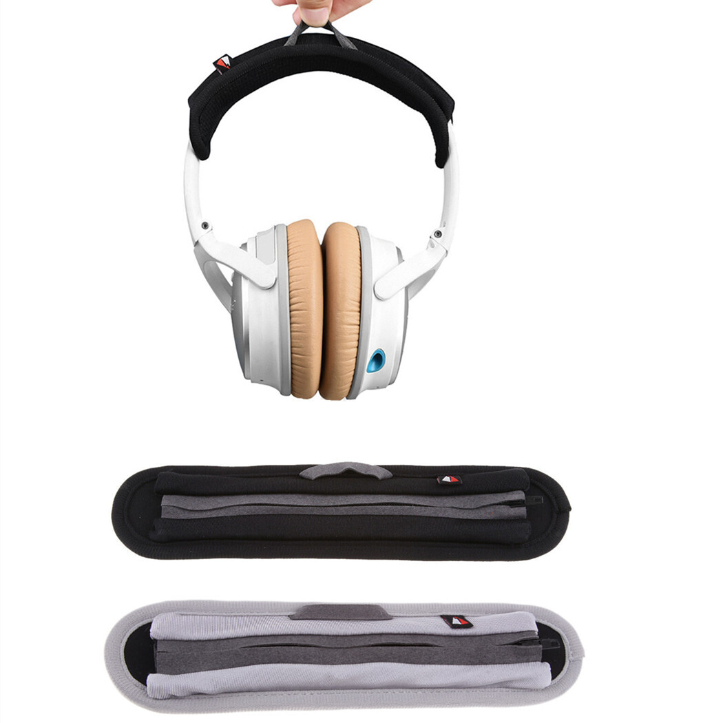 Washable Soft Elastic Headband Cushion Cover for Earphone Top Pads