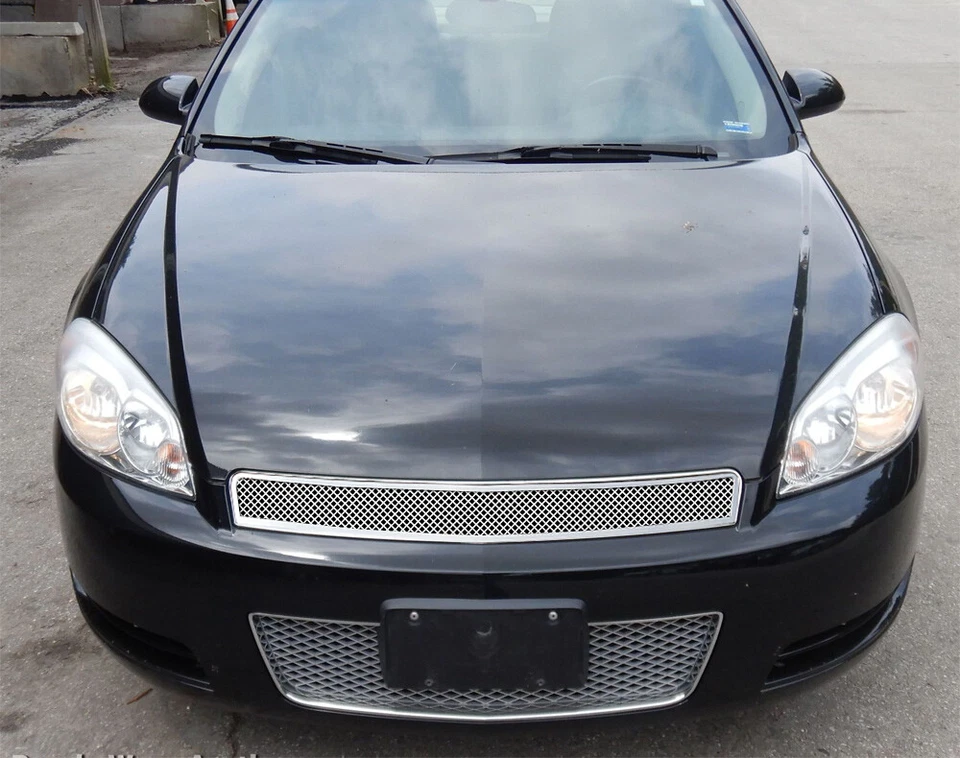 Rejilla superior de malla cromada de acero inoxidable para Chevy Impala/06-07 Monte Carlo 2006-2013 Foto 2 de 3