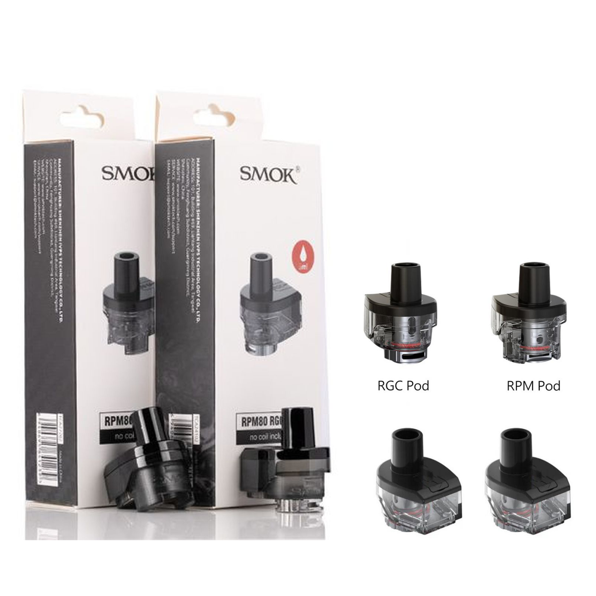 SMOK RPM 80 & RPM 80 PRO REPLACEMENT PODS 2ml RGC Tank RPM80 Pro Quick  Dispatch | eBay UK