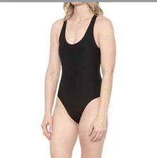 ANDIE Swim Catalina Ribbed One Piece Swimsuit Size XS Black NWT Open Back Pool