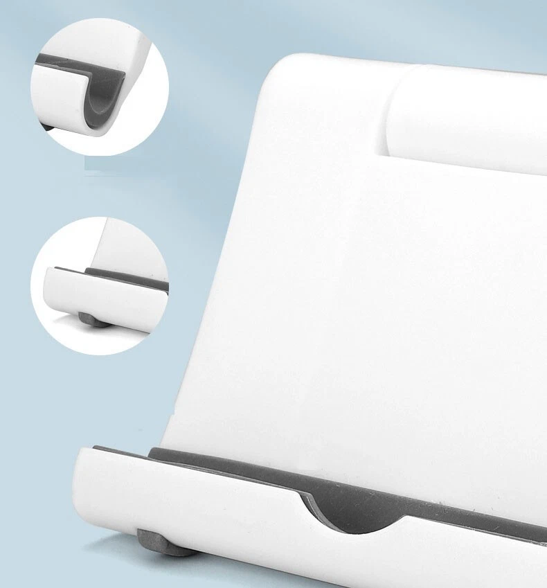 SUPPORTO PORTA CELLULARE TABLET IPAD SMARTPHONE UNIVERSALE REGOLABILE DA TAVOLO - Immagine 3 di 4