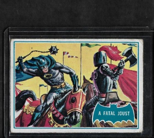 1966 OPC Batman Blue Bat #34B A Fatal Joust — Raw